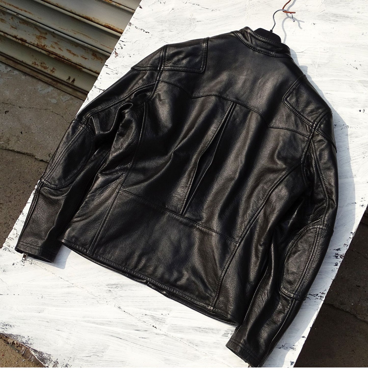 昨シーズン物売り切りセール★カウレザー シングルライダースジャケット ★S~5XL