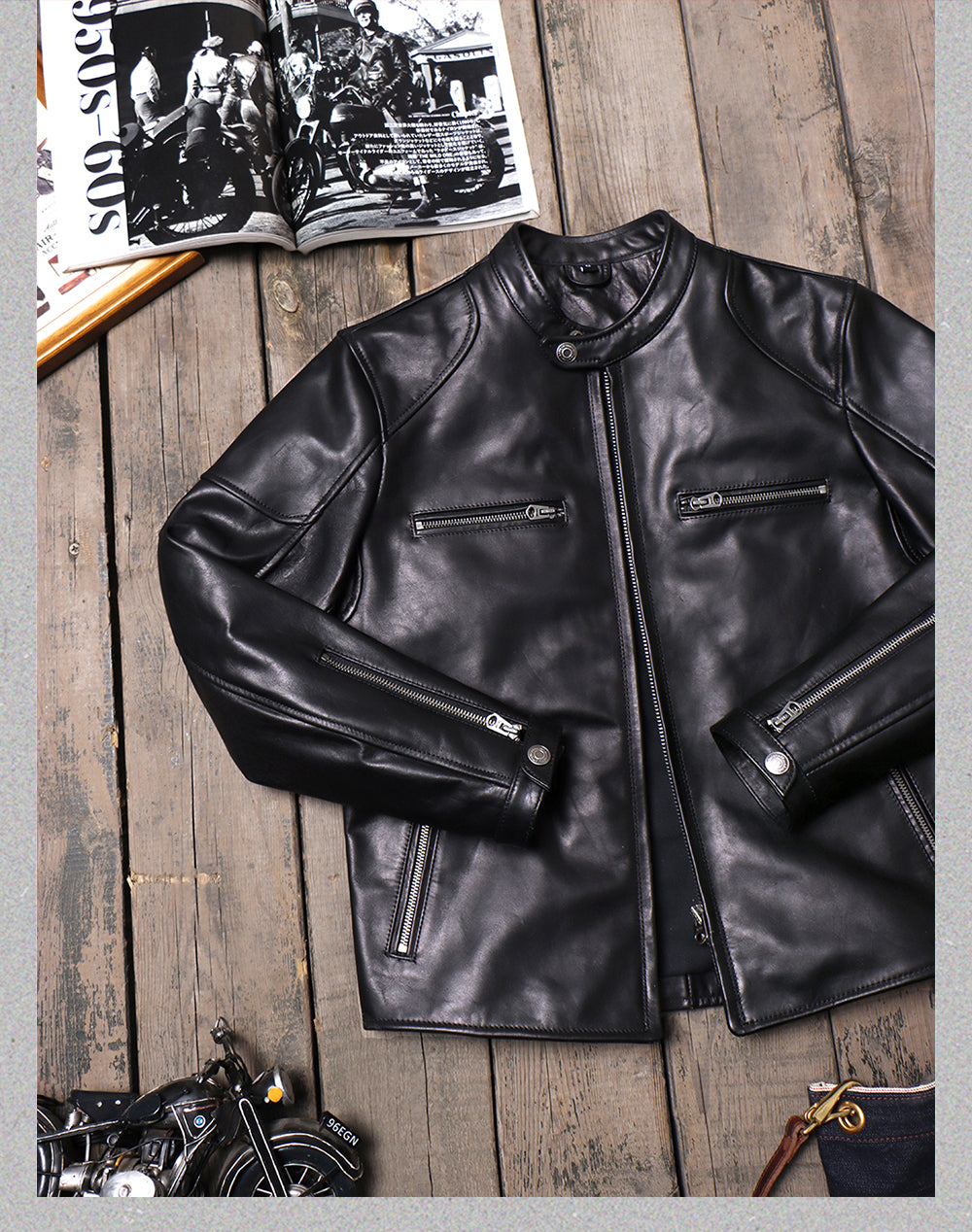 ▲ホースハイドレザー シングルライダース ジャケット▼S~5XL