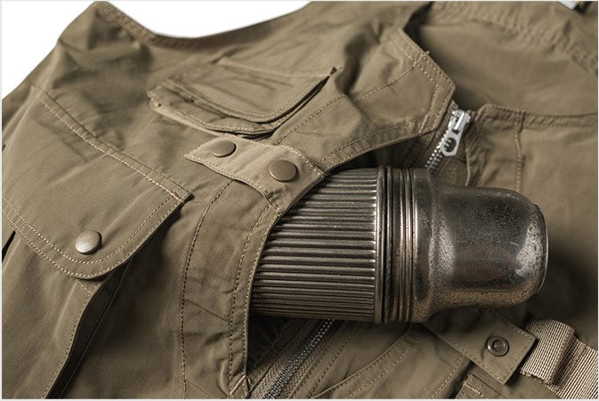 ◆撥水性ありでアウトドアにも◆ハンティングスタイル タクティカルベスト◆M/Lサイズ