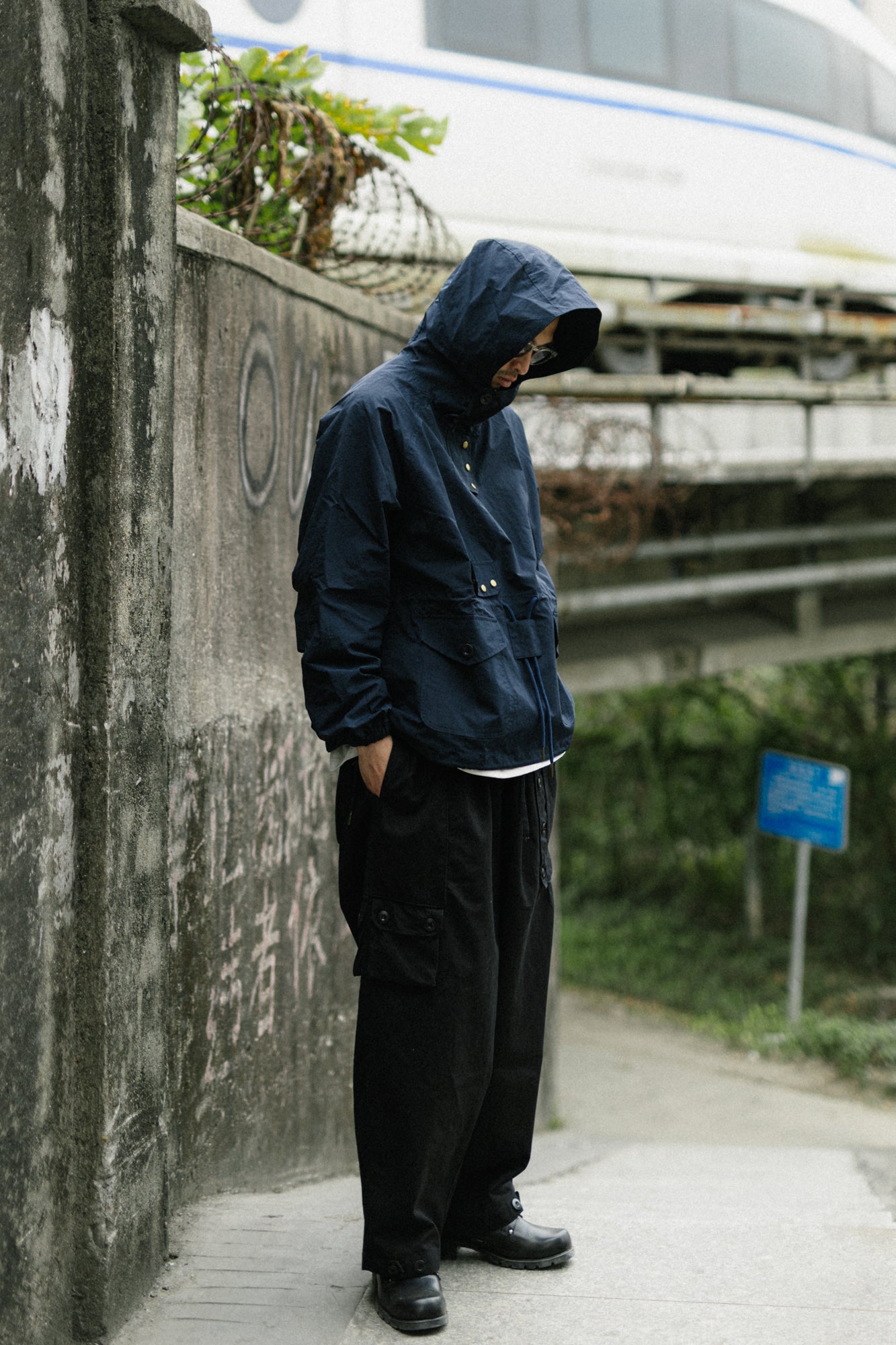 2色展開△ROYAL NAVY RAF復刻 modifiモデル コットンヘリンボーン スモックパーカー ▽