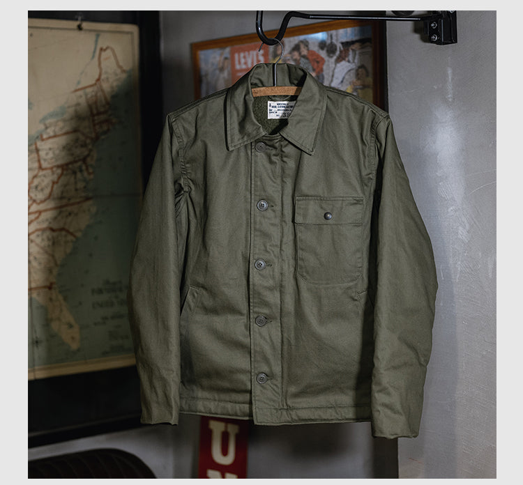 ★ヴィンテージ復刻デザイン U.S.N. A-2 DECK JACKET★S~2XL