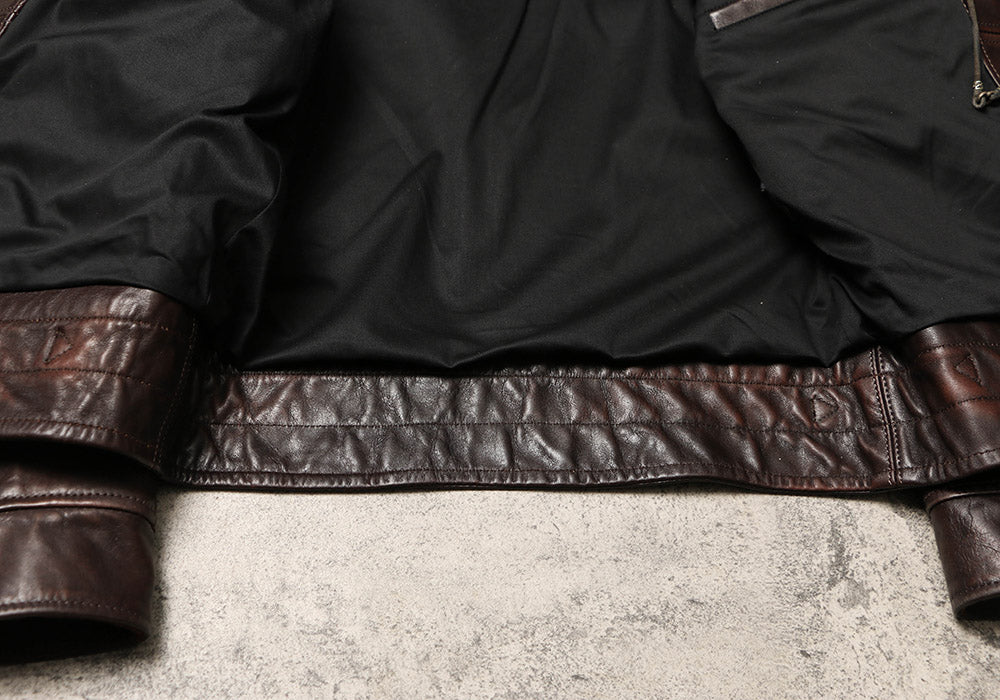 ◇ヴィンテージ復刻 茶芯カウレザーメカニック フライトジャケット◇M~4XL