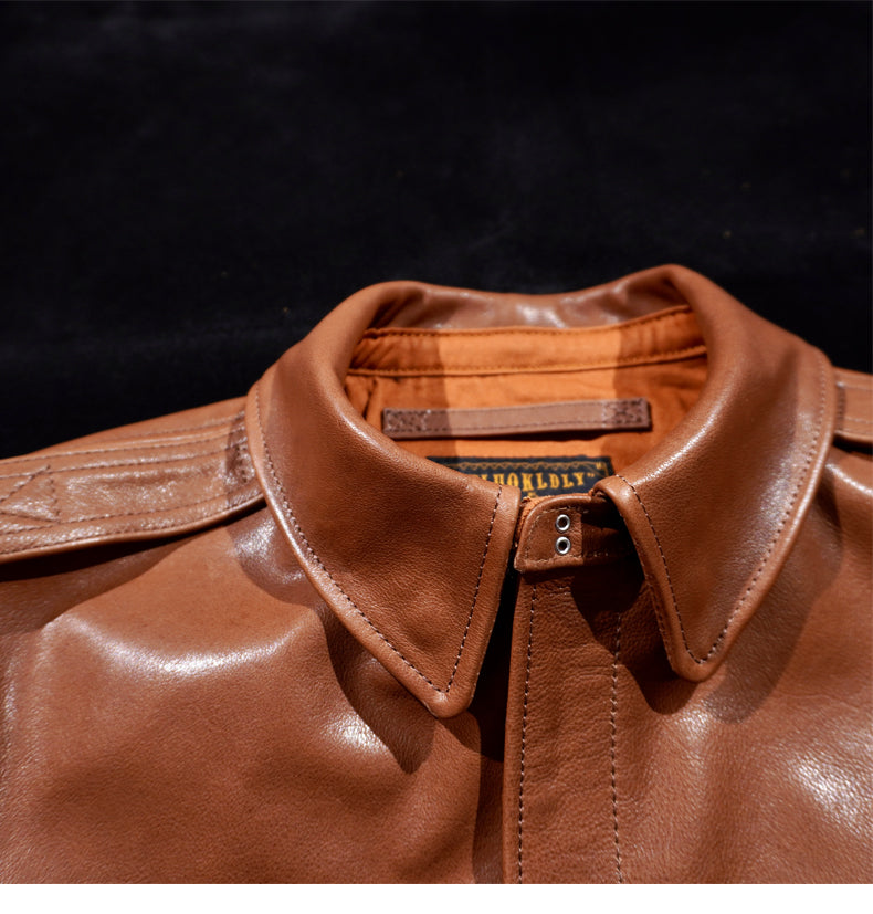 昨シーズン物売り切りセール△ヴィンテージ復刻 カーフレザー A-2ジャケット▽S~4XL
