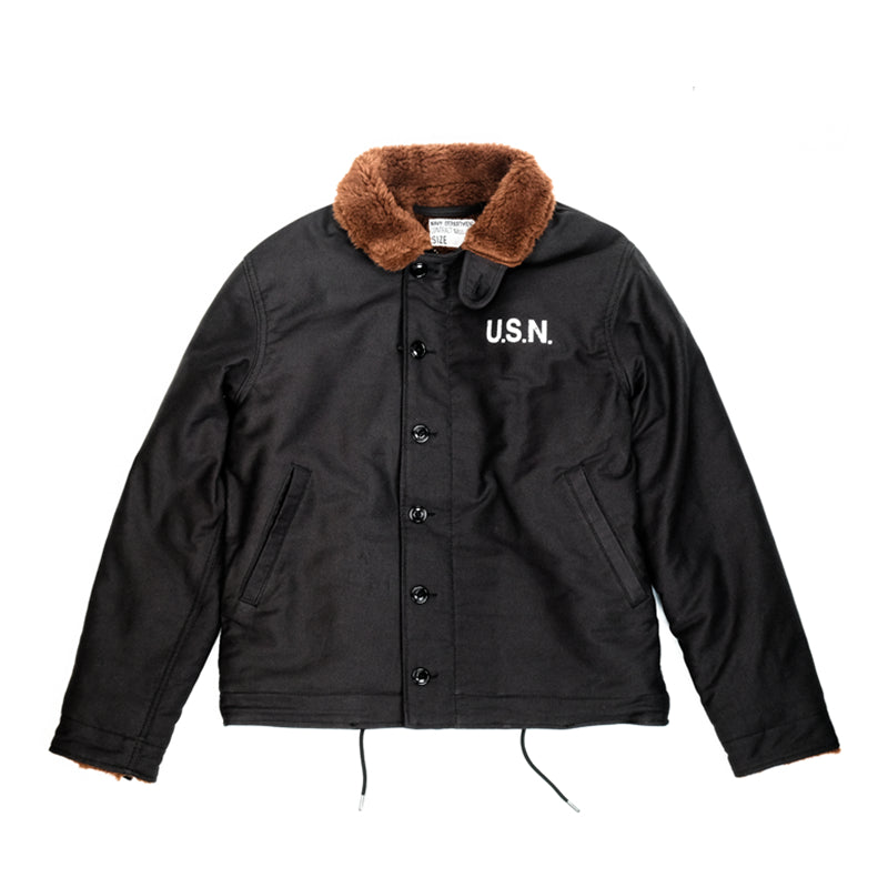 ☆ヴィンテージ 復刻 N-1 ウールアルパカ混総ボア USNデッキジャケット☆S~3XL