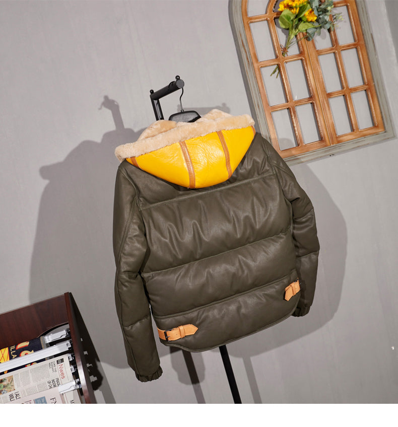 ◇イタリアンシープレザーダウンジャケット◇ S~4XL