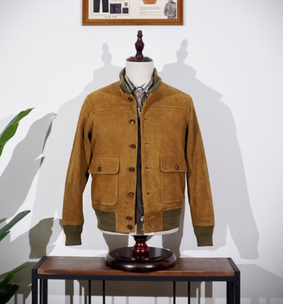 日本産ディアースキンレザー使用 A-1 フライトジャケット S~4XL