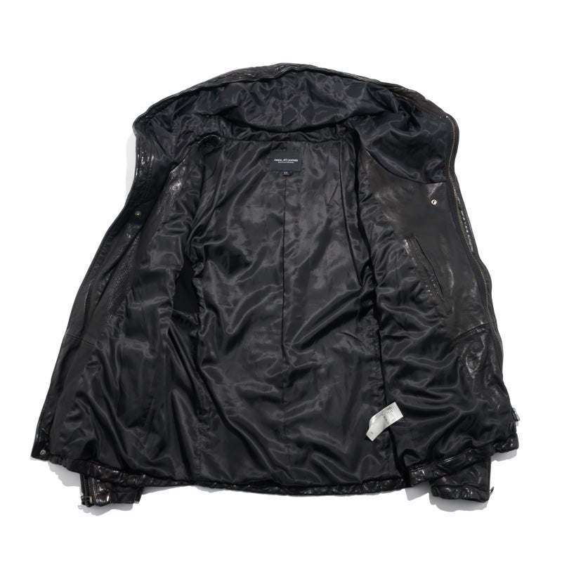 ◇ウォッシュ加工による風合いが絶妙◇シープレザーフーディージャケット◇M~2XL