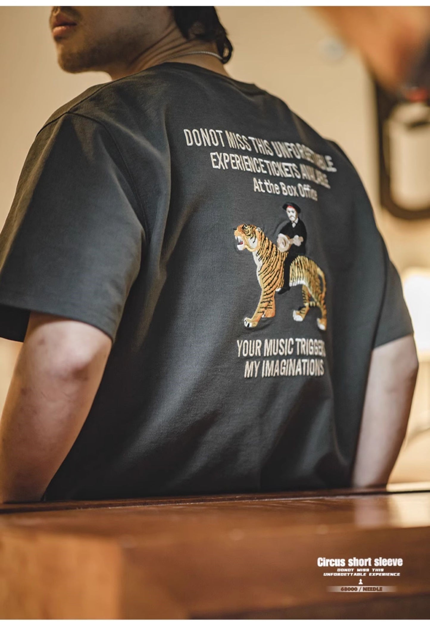 目の詰まった刺繍のクオリティーも抜群◆Tigers刺繍スーベニアTシャツ◆S~2XL