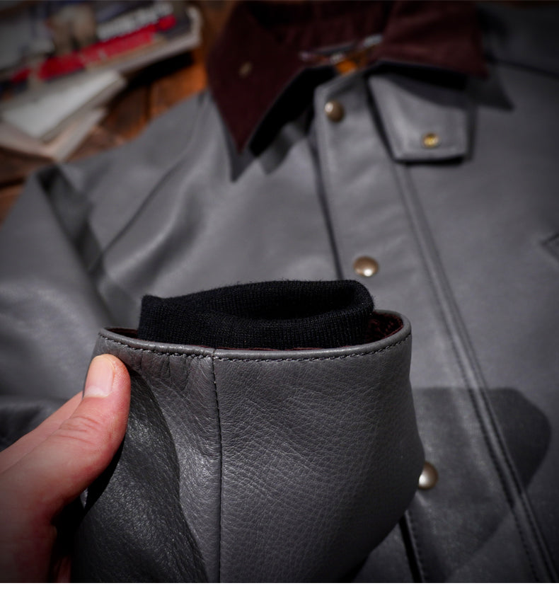 ▲細部のディテールまで完璧な拘り▲ドイツ産カウレザー ジャケット▼S~4XL