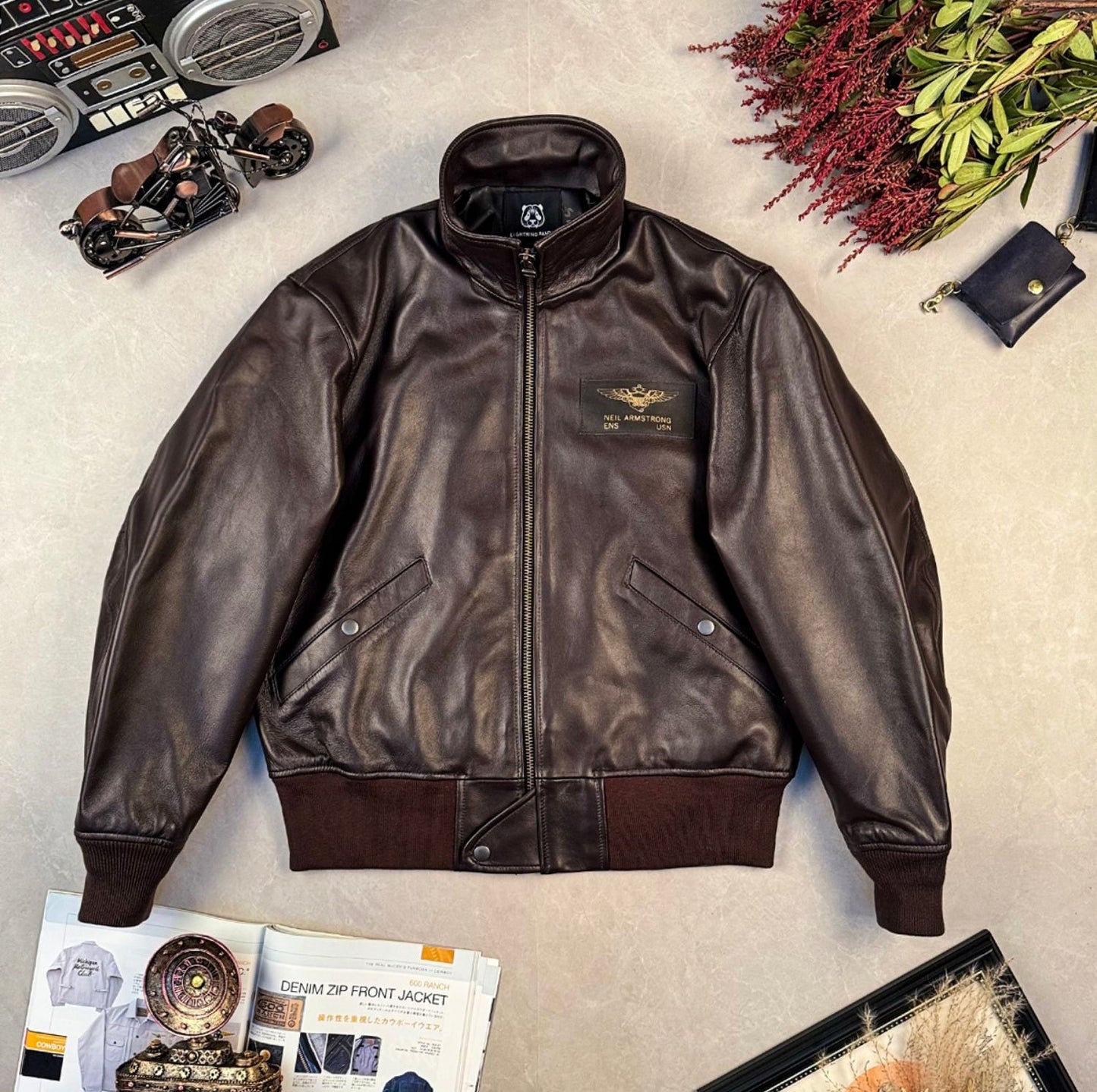 昨シーズン物売り切りセール★4色展開★シープレザー L-2 フライトジャケット★M~2XL