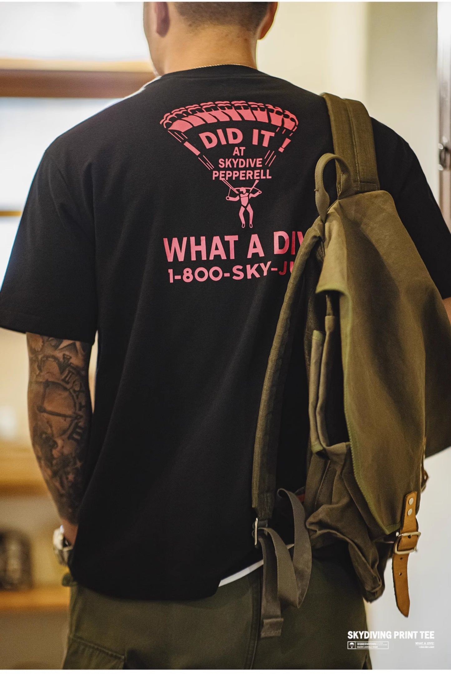 ◆SKYDIVINGプリントTシャツ◆S~3XL