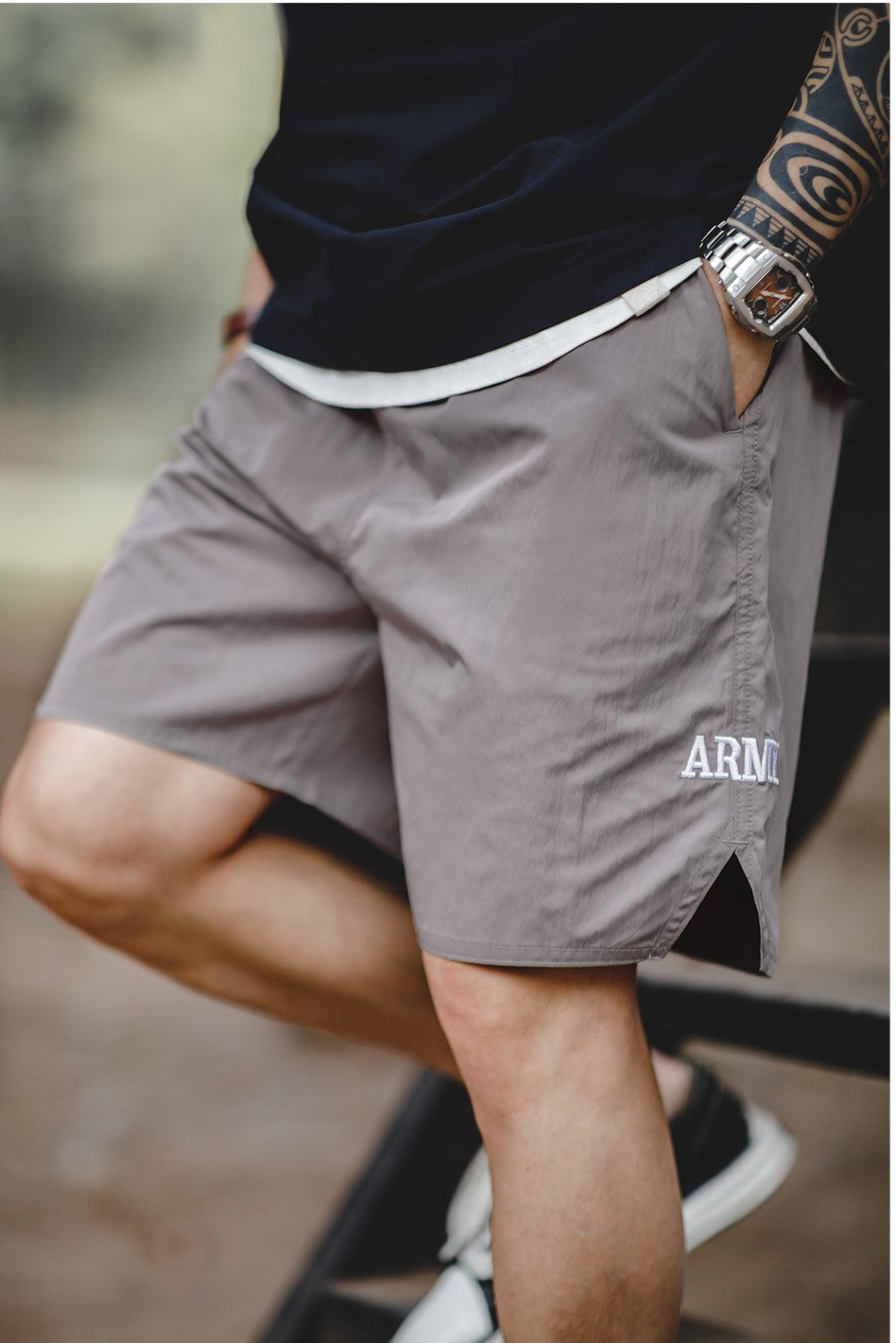 3色展開◆ヴィンテージUS ARMY復刻デザイントレーニング イージーショート パンツ◆S~2XL