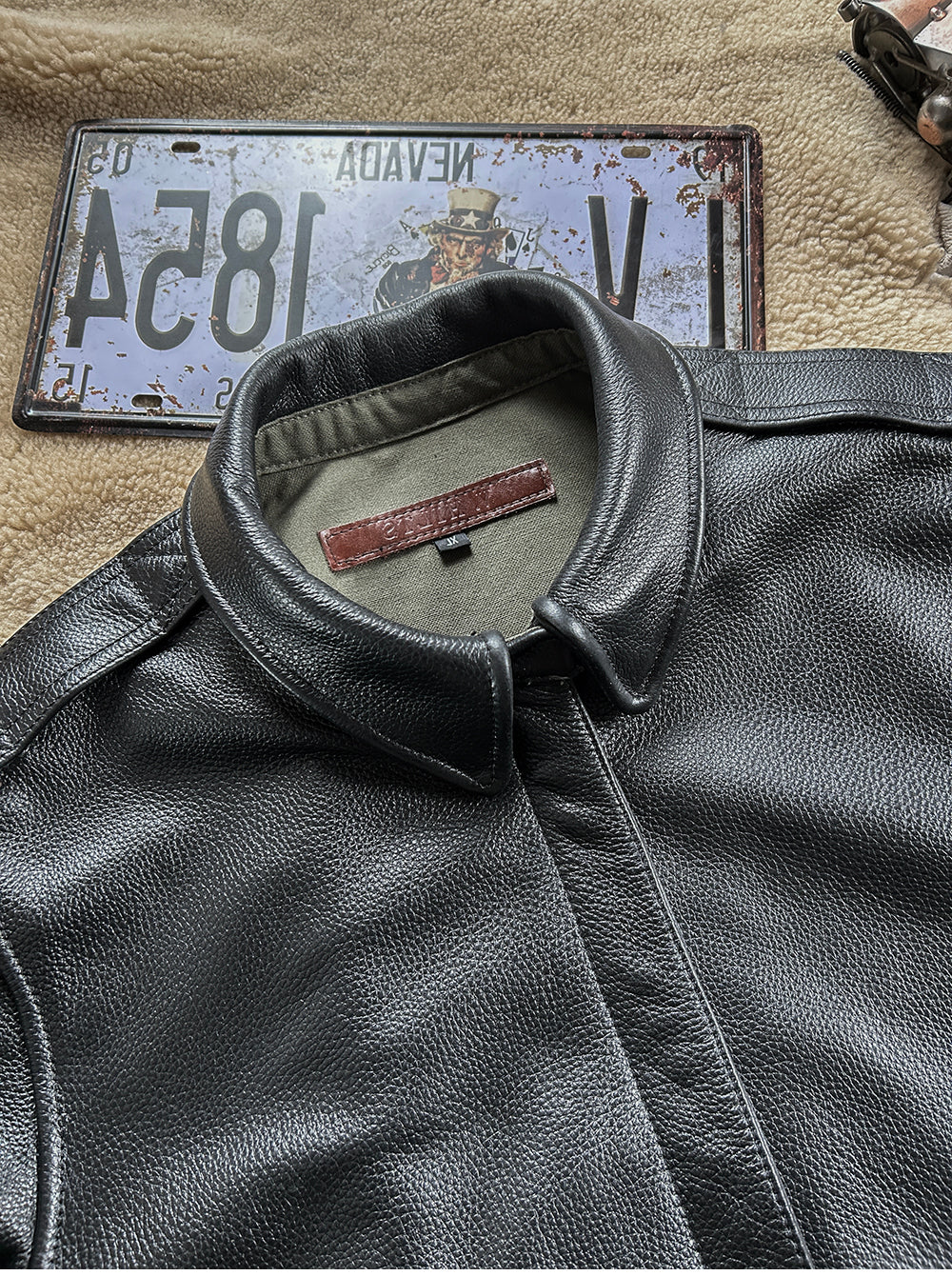 △ヴィンテージ復刻 イタリア産カウレザー使用 A-2ジャケット▽ XL~5XL