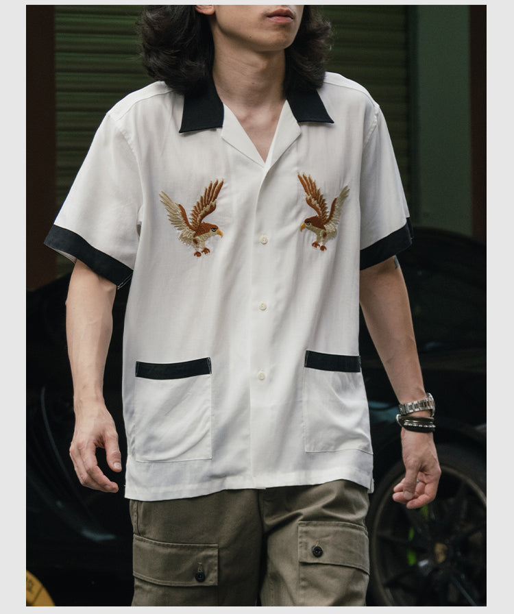 2色展開★ヴィンテージ復刻 ハーフスリーブ スカシャツ★S~2XL