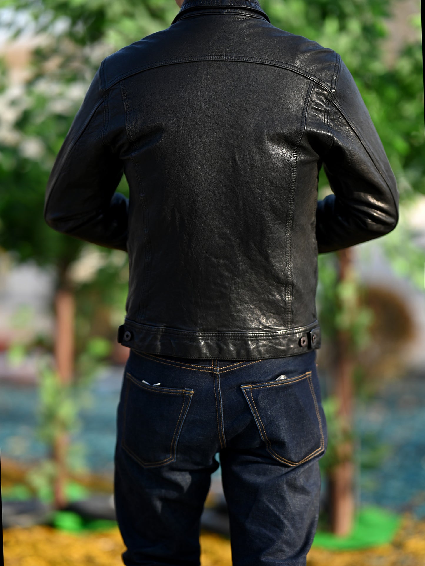 ☆101-Jスタイル 植物タンニンなめし ウォッシュ加工 シープレザージャケット☆S~2XL