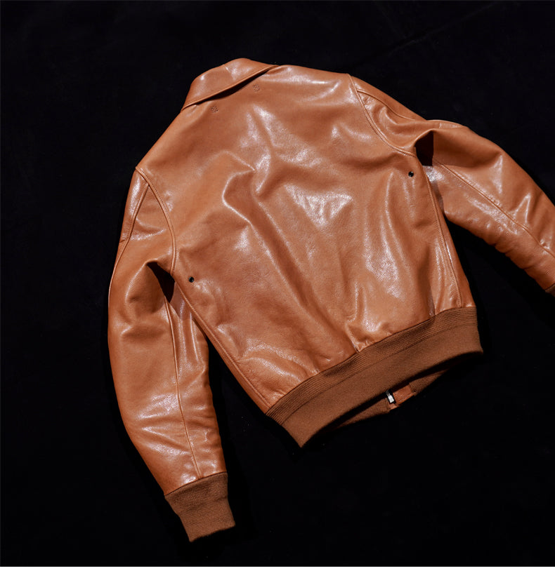 昨シーズン物売り切りセール△ヴィンテージ復刻 カーフレザー A-2ジャケット▽S~4XL