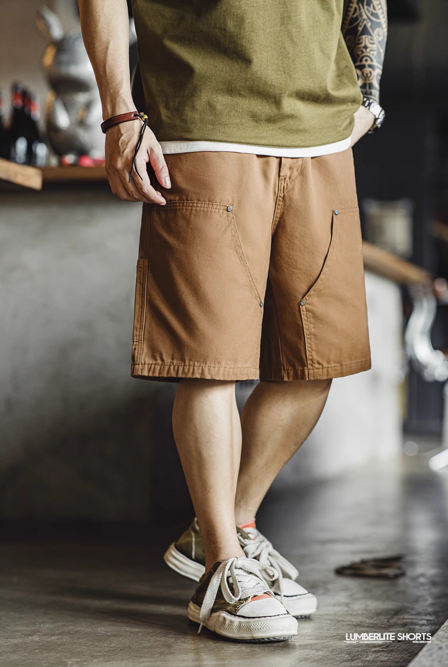 ◇ヴィンテージ復刻デザイン LUMBERLITE きこりワークーショートパンツ◇S~2XL