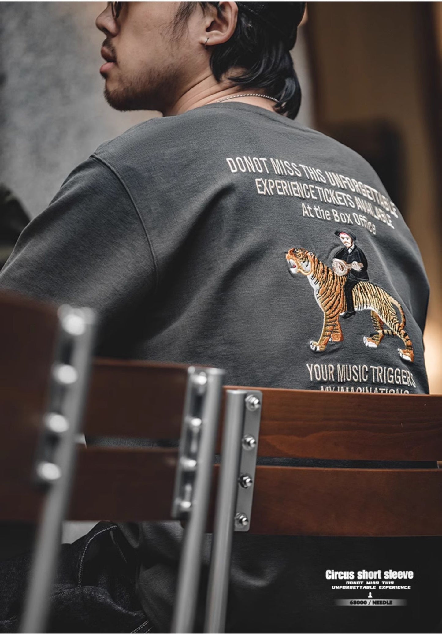 目の詰まった刺繍のクオリティーも抜群◆Tigers刺繍スーベニアTシャツ◆S~2XL