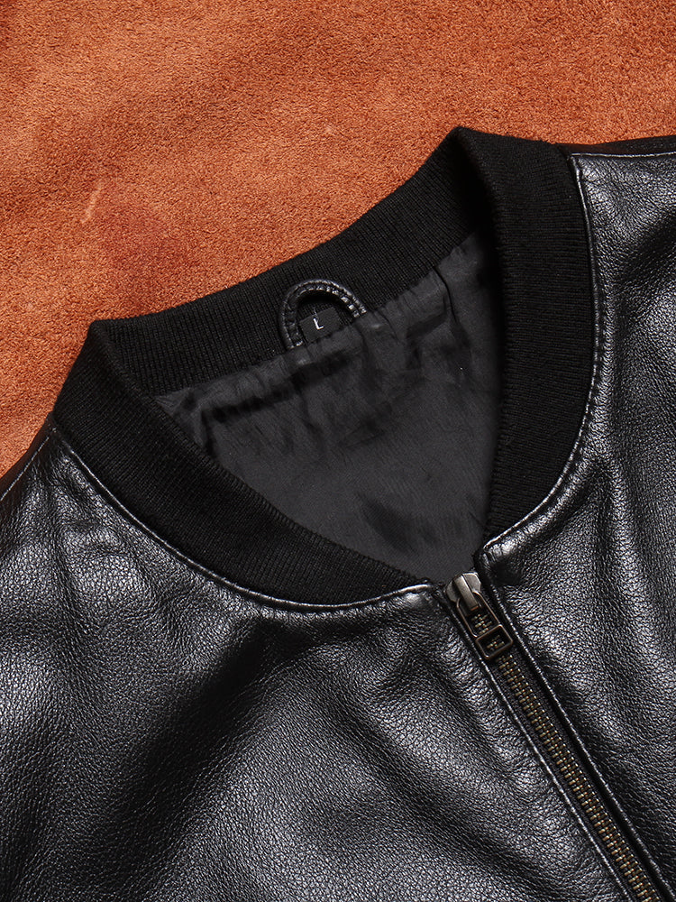 昨シーズン物売り切りセール★シープレザー ブルゾン★S~6XL