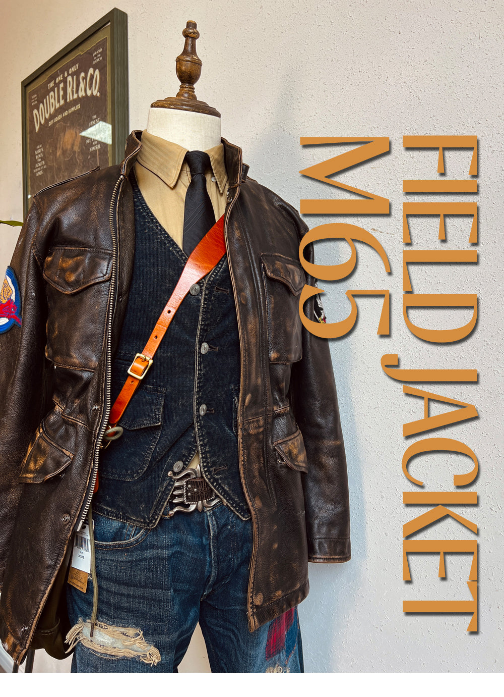 ▲抜群のヴィンテージ加工 カウレザー M-65 ジャケット▼S~3XL