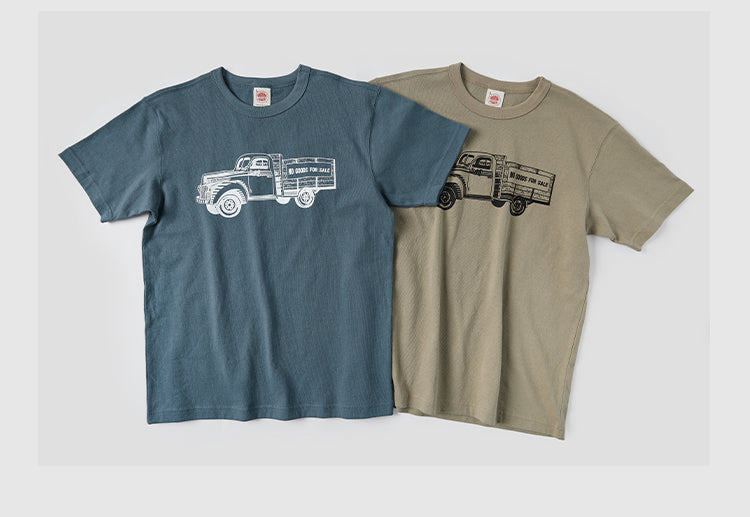 2色展開◆色味、プリントの雰囲気もGOOD◆ヴィンテージ復刻 トラックTシャツ◆S~2XL