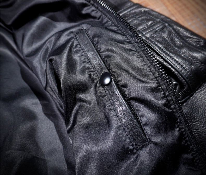 ウォッシュ加工 アメリカ産カウレザー使用 MA-1 フライトジャケット S~4XL