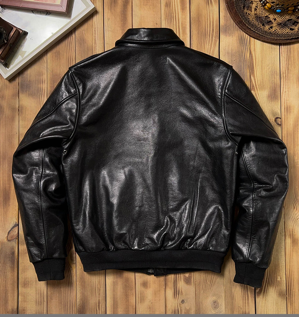 ◇◇ヴィンテージ復刻 オイルフィニッシュカウレザーA-2ジャケット◇◇M~5XL