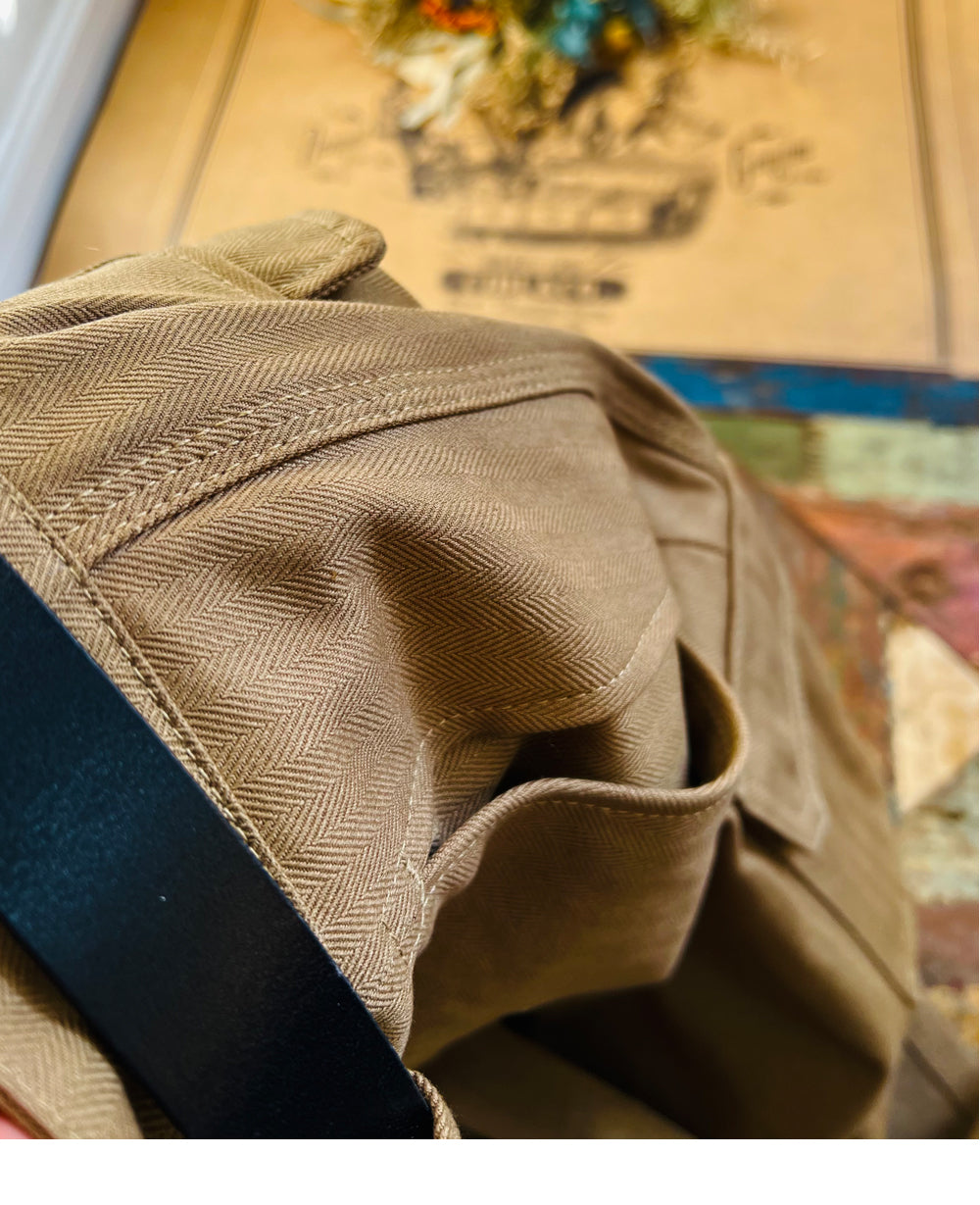 フランス軍M-47前期 復刻 HBTコットンヘリンボーンツイード パンツ/S~3XL