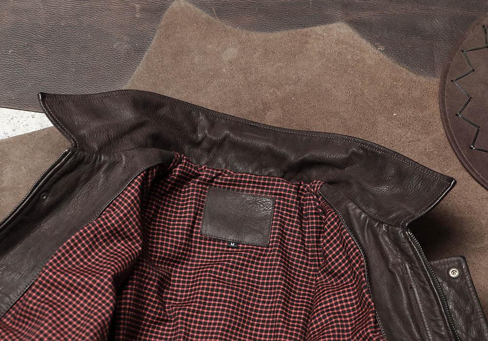 △ゴートレザー ワイドシルエット ブルゾン▽S~4XL