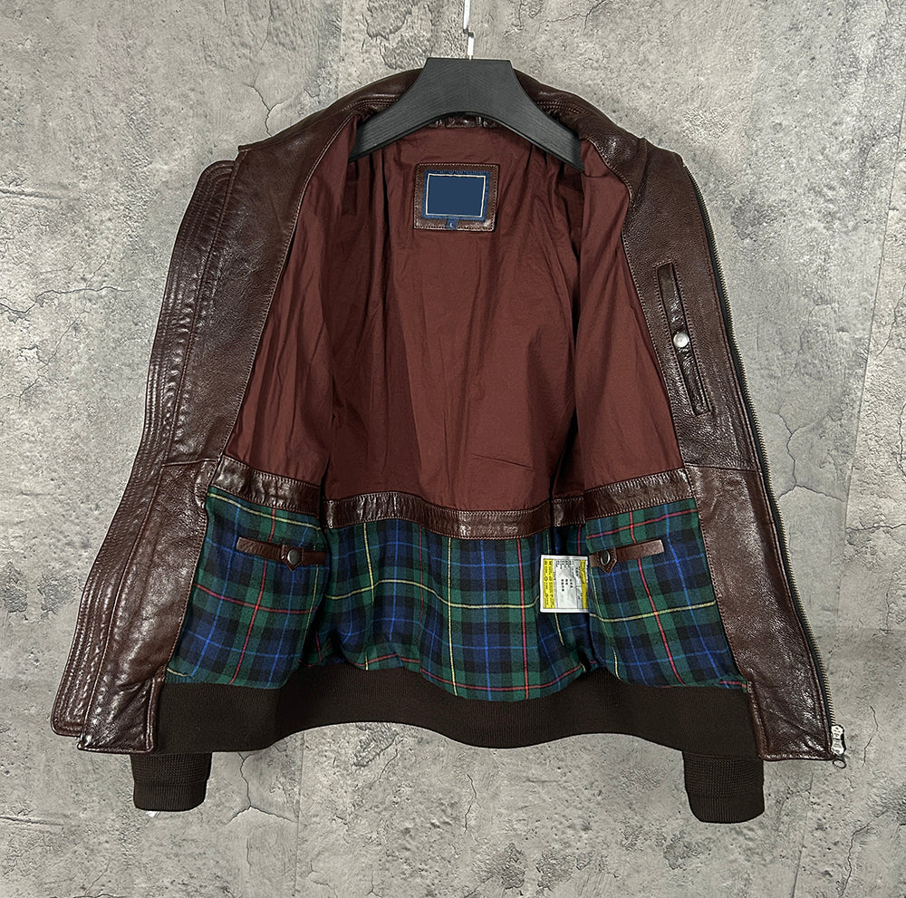 3色展開◇絶妙なヴィンテージ加工◇ゴートレザー G-1 フライトジャケット◇M~5XL