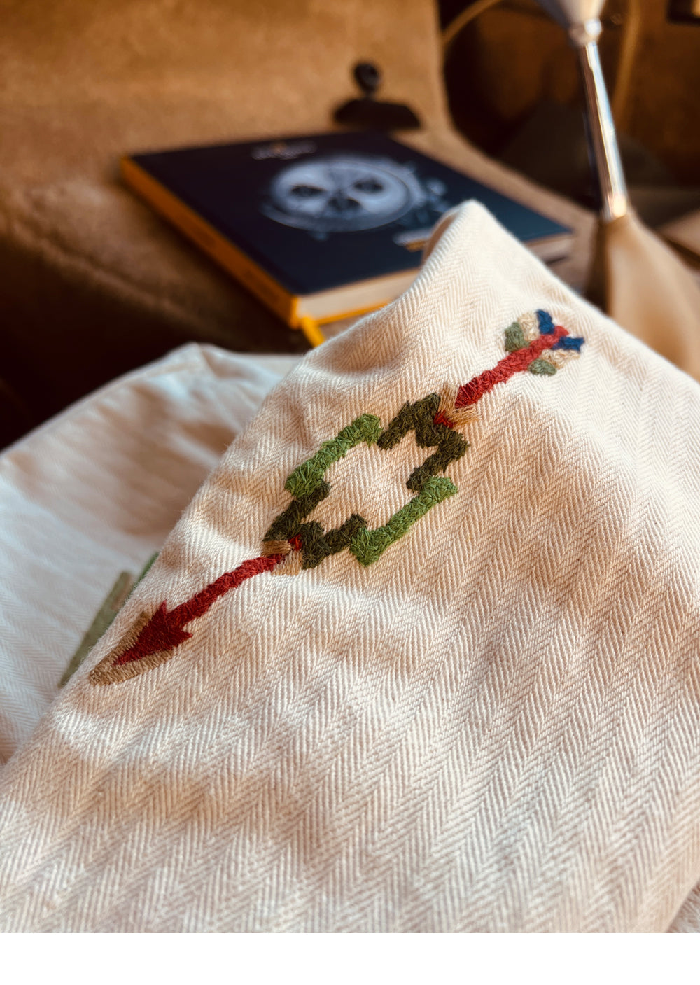 サンダーバード刺繍がカッコいい▲ホワイトヘリンボーンジャケット▼S~4XL