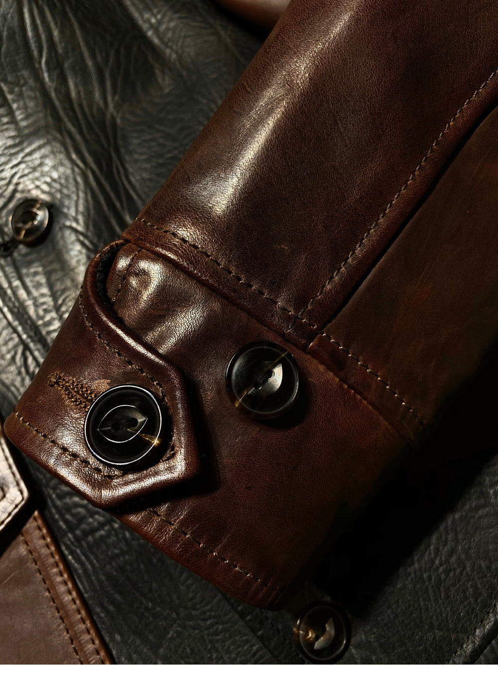 ★2トーン切り替え 1920’s ヴィンテージ復刻スタイル カウハイド×ホースハイド レザージャケット★