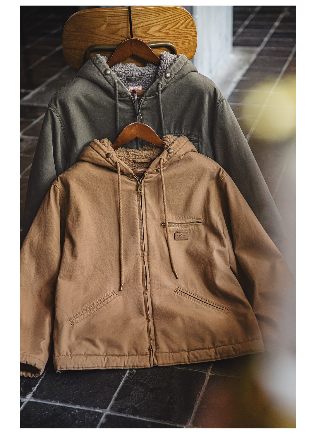 2色展開▲ヴィンテージ J141復刻 内ボア キャンバスフードジャケット▼S~3XL