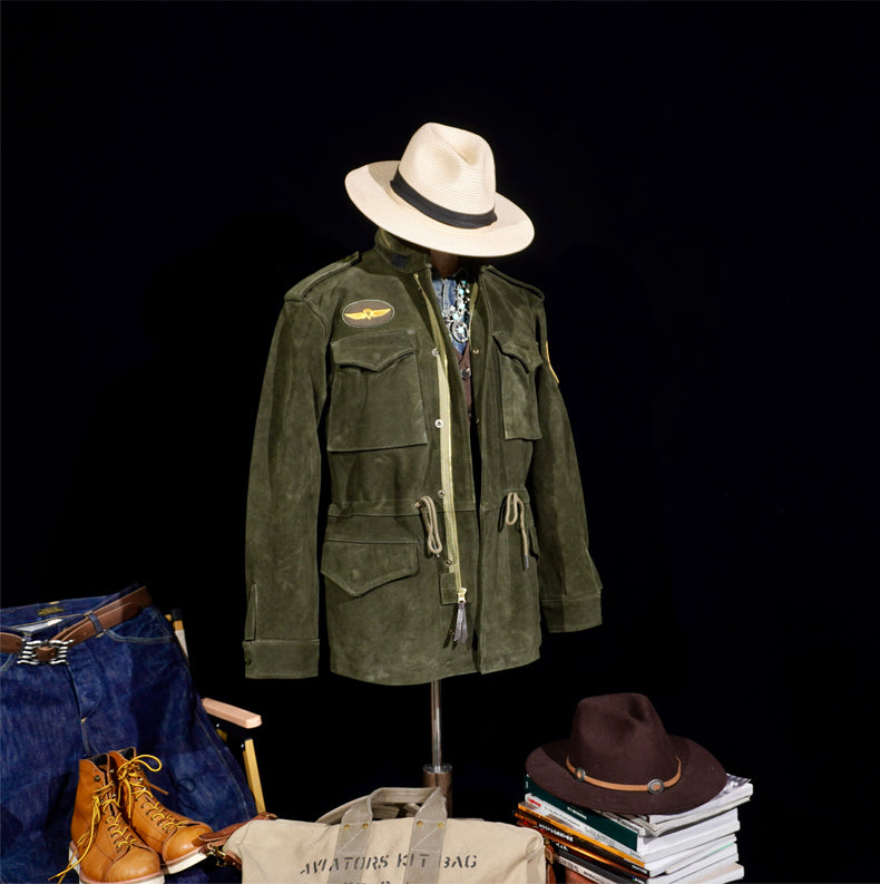 3色展開▲TAXI DRIVER トラヴィスモデル▲ビンテージ復刻 スウェード M-65 ジャケット▼L~3XL