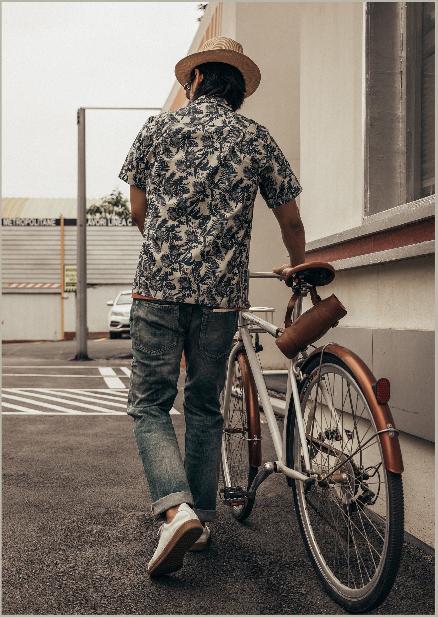 △ヴィンテージ復刻 リーフ柄 半袖 アロハシャツ▽S~3XL