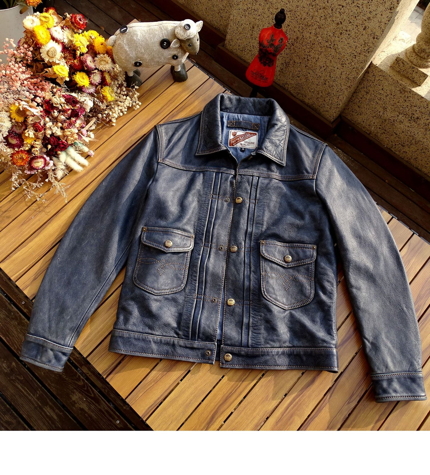 ☆ヴィンテージ2nd型 507復刻 ウエスタンステッチ カーフレザーショートジャケット☆S~5XL