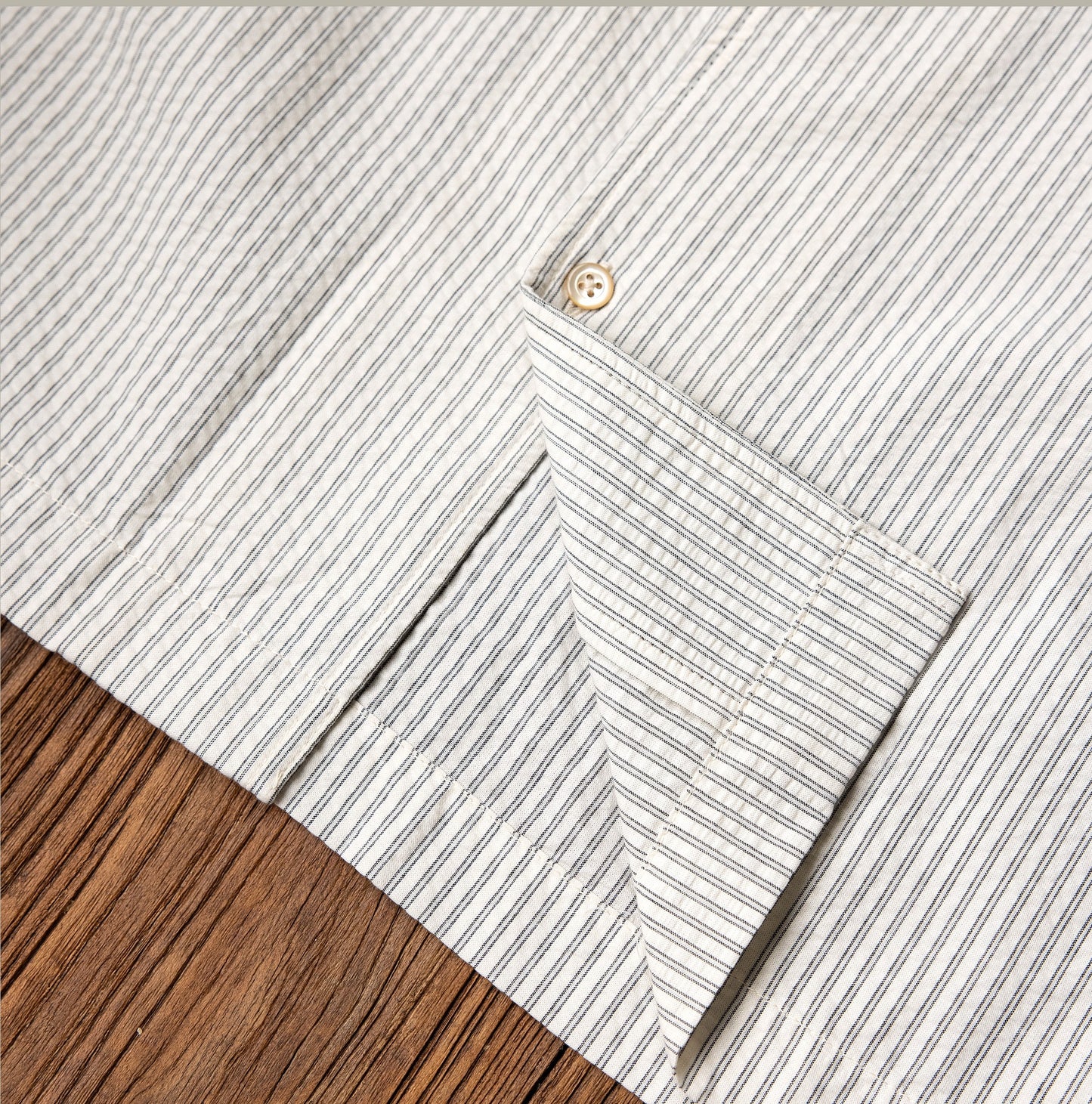 △ヴィンテージ復刻 コットンストライプ 半袖 イタリアンカラーシャツ▽S~3XL