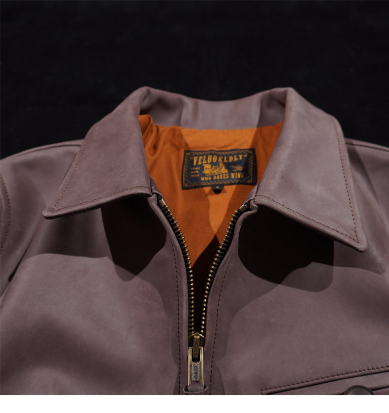 1940's VINTAGE復刻 植物タンニン鞣し 日本製カーフレザー 使用 スポーツジャケット S~3XL