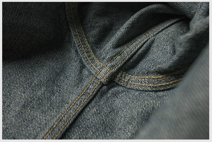 ステッチ刺繍がポイント△ヴィンテージ加工 デニム ウエスタンシャツ▽S~3XL