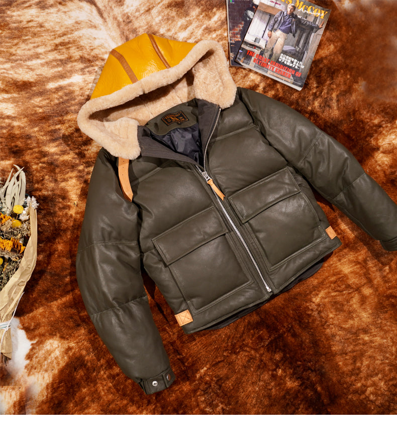 ◇イタリアンシープレザーダウンジャケット◇ S~4XL