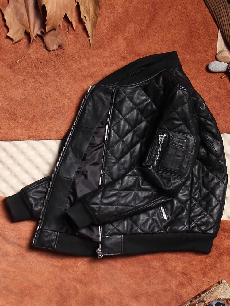 MA-1型 シープレザーキルティング フライトジャケット M~5XL