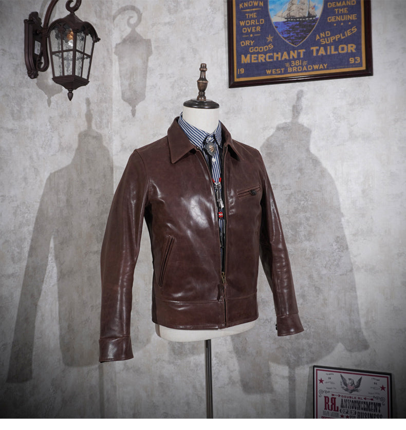 1940's VINTAGE復刻 日本産カーフレザー使用 スポーツジャケット S~3XL