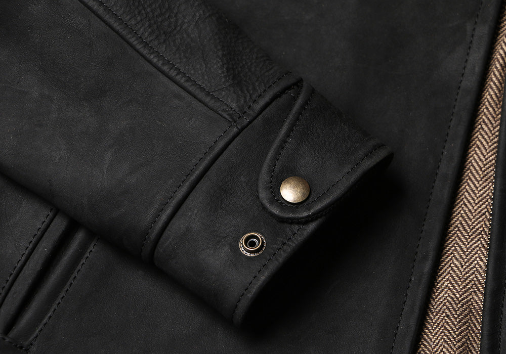 1930’s 復刻型ヴィンテージ加工 カウレザー シングルライダース ジャケット M~5XL