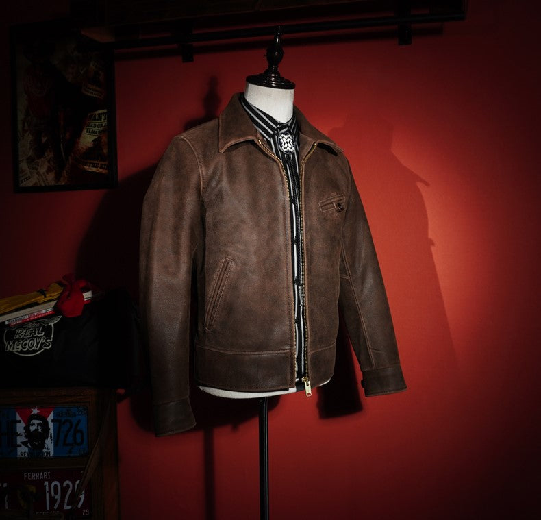 1940's VINTAGE復刻 日本産ゴートレザー使用 スポーツジャケット S~3XL