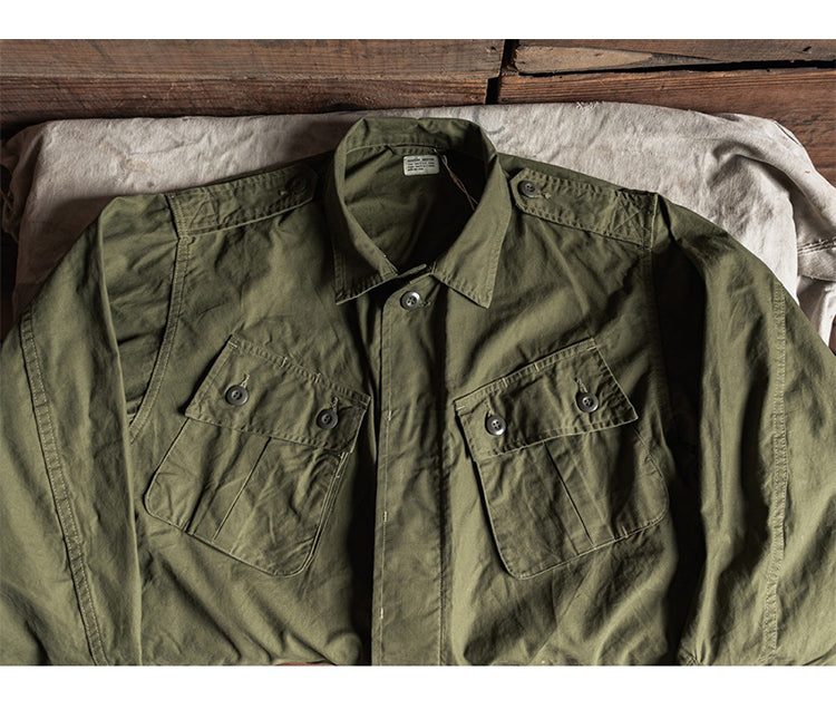 ヴィンテージ モディファイ 7.5OZ コットン TCU 1stモデル ミリタリージャングルファティーグ ジャケット◇S~2XL