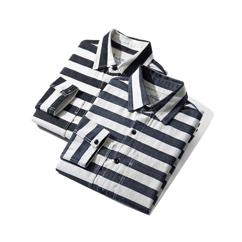 ★ヴィンテージ 復刻 コットン プリズナーシャツ★S~2XL