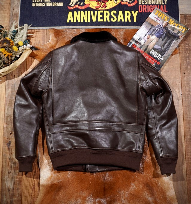 茶芯ホースハイドレザーG-1 フライトジャケット M~4XL