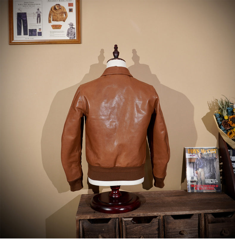 昨シーズン物売り切りセール△ヴィンテージ復刻 カーフレザー A-2ジャケット▽S~4XL