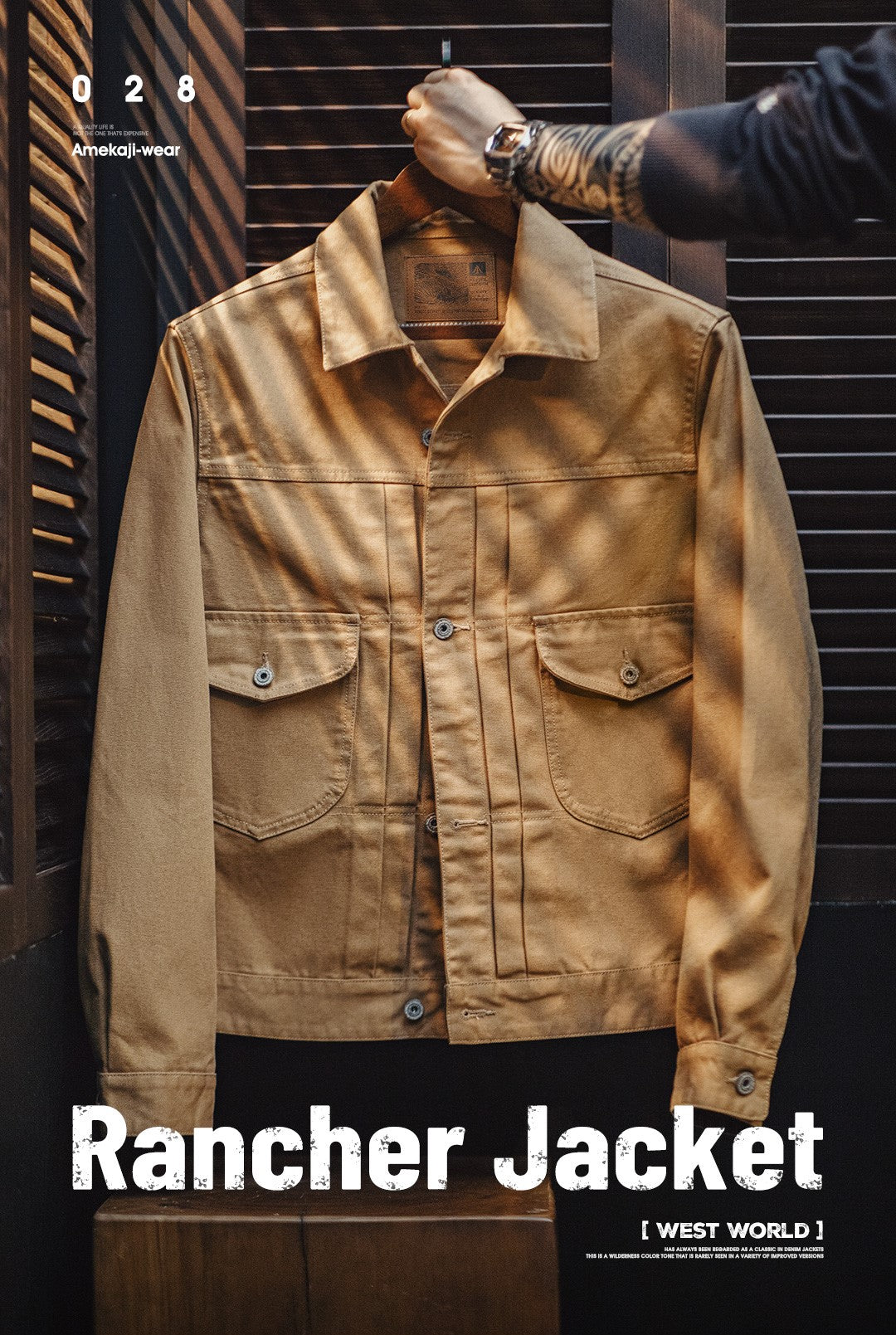 メタルボタン シンチバックのディテールも抜群▲しっかりコットン帆布2ndデザイン ジャケット▼S~2XL