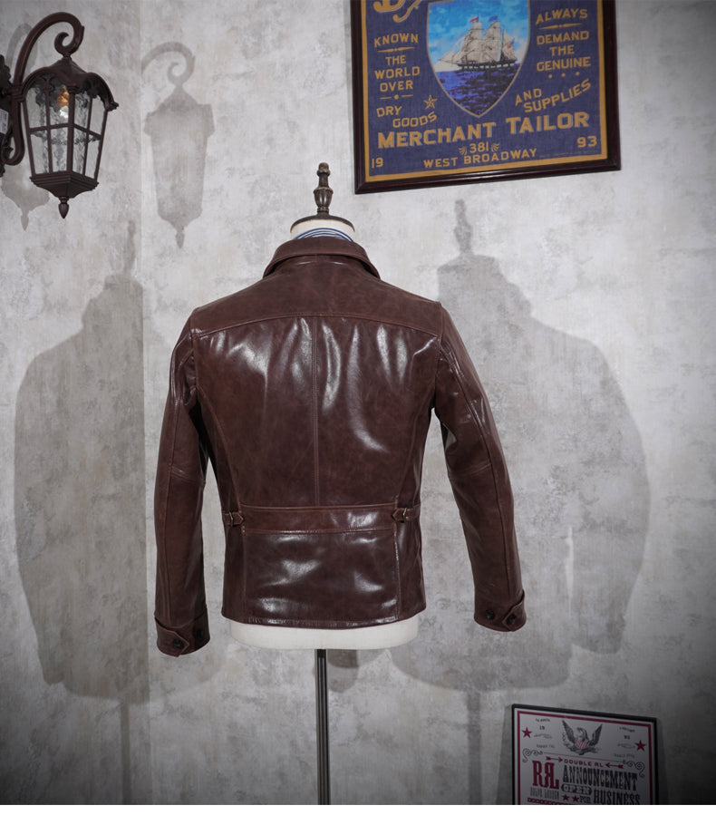 1940's VINTAGE復刻 日本産カーフレザー使用 スポーツジャケット S~3XL